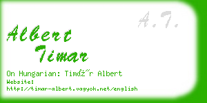 albert timar business card